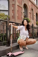 Eden Leather Shoulder Bag - Cream - Image 5