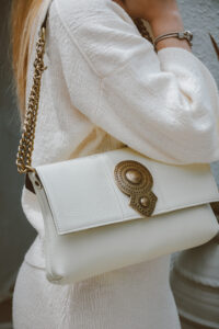 Aurora Leather Shoulder Bag - Nude - Image 2