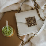 Dahlia Leather handbag  - Cream