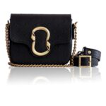 Eden Leather Shoulder Bag - Black Stamped