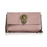 Aurora Leather Shoulder Bag - Nude