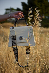 Chiara Leather Shoulder Bag - Cream - Image 5