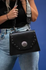 Chiara Leather Shoulder Bag - Black - Image 2