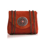 Amelie Leather Shoulder Bag - Terracotta Suede