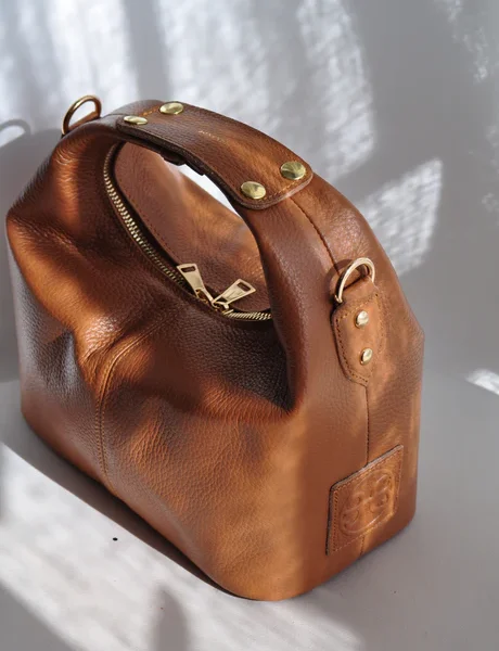 ''Mitsi Leather handbag - Tabac''