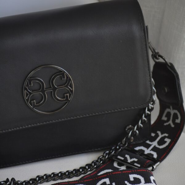 Lizy Leather Shoulder Bag - Black