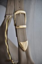 Serena Leather Tote Bag - Taupe - Image 2