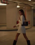 Aurora Leather Shoulder Bag - Black Textured Leather - Image 4