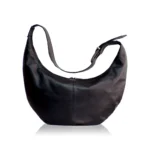 Ariana Leather Shoulder Bag - Black