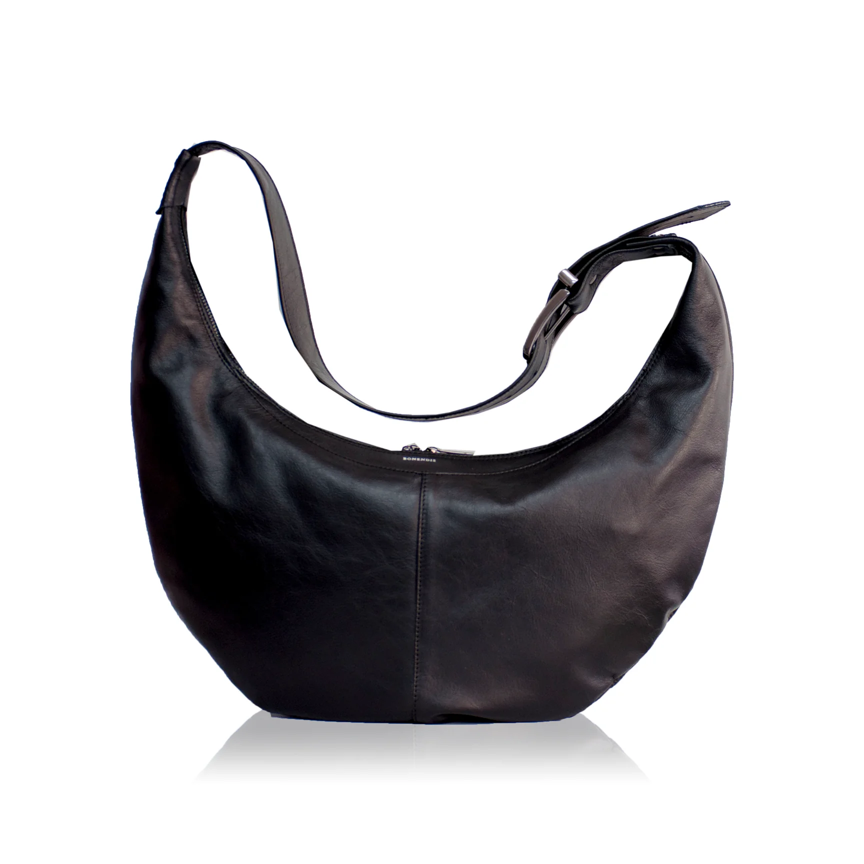 ARIANABLACK_1728x Ariana Leather Shoulder Bag - Black - Image 1