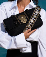 Aurora Raffia Bag - Black - Image 2