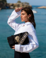 Aurora Raffia Bag - Black - Image 3