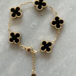 CROSS  BLACK BRACELETS GOLD
