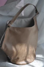 Helena Leather Shoulder Bag - Biscotti - Image 4