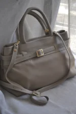 Emily 30 Canvas Handbag- Taupe - Image 2