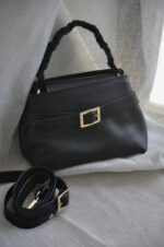 Emily 20 Leather Handbag- Black - Image 2