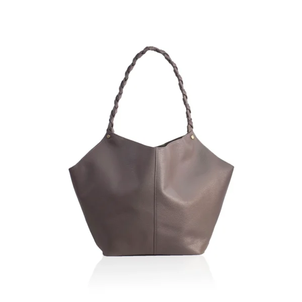 Helena Small Leather Shoulder Bag - Ash