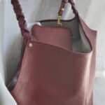 Helena Small Leather Shoulder Bag - Cherry Red