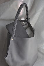 Helena Small Leather Shoulder Bag - Ash