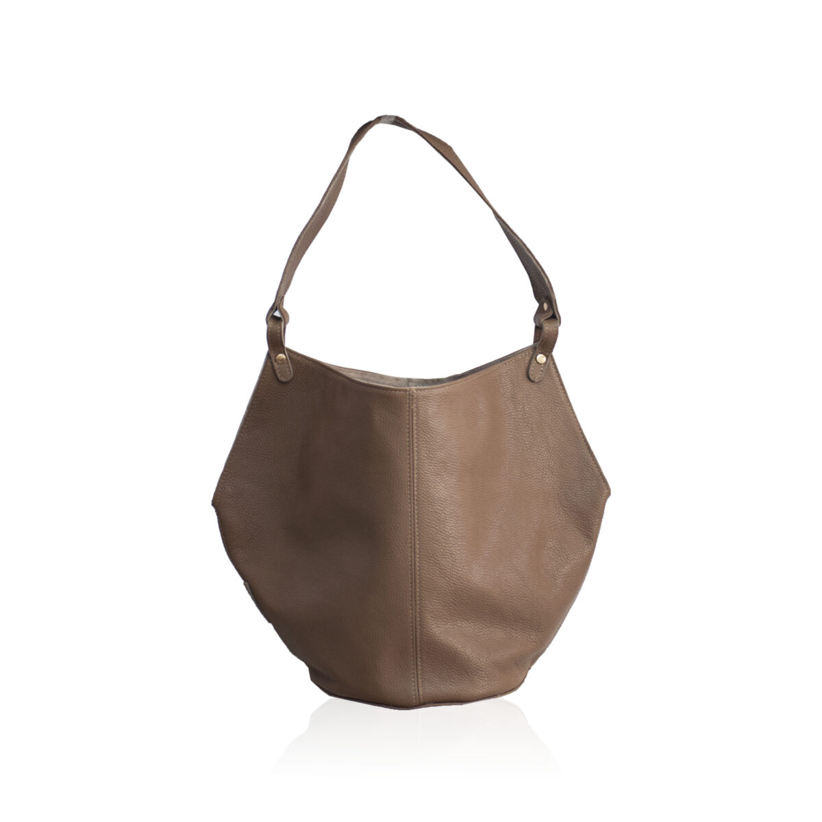 Helena Leather Shoulder Bag - Biscotti - Image 1
