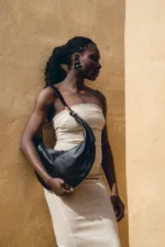 Ariana Leather Shoulder Bag - Black - Image 2