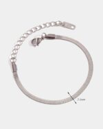 SNAKE CHAIN ANKLET SILVER - Image 2