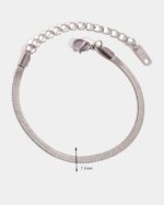 SNAKE CHAIN ANKLET SILVER