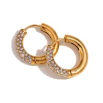 ZIRCON HOOPS GOLD