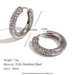 ZIRCON HOOPS SILVER