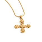 BLOOM CROSS NECKLACE