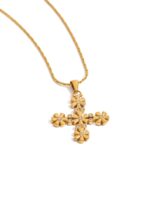 BLOOM CROSS NECKLACE