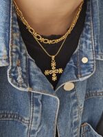 BLOOM CROSS NECKLACE - Image 2